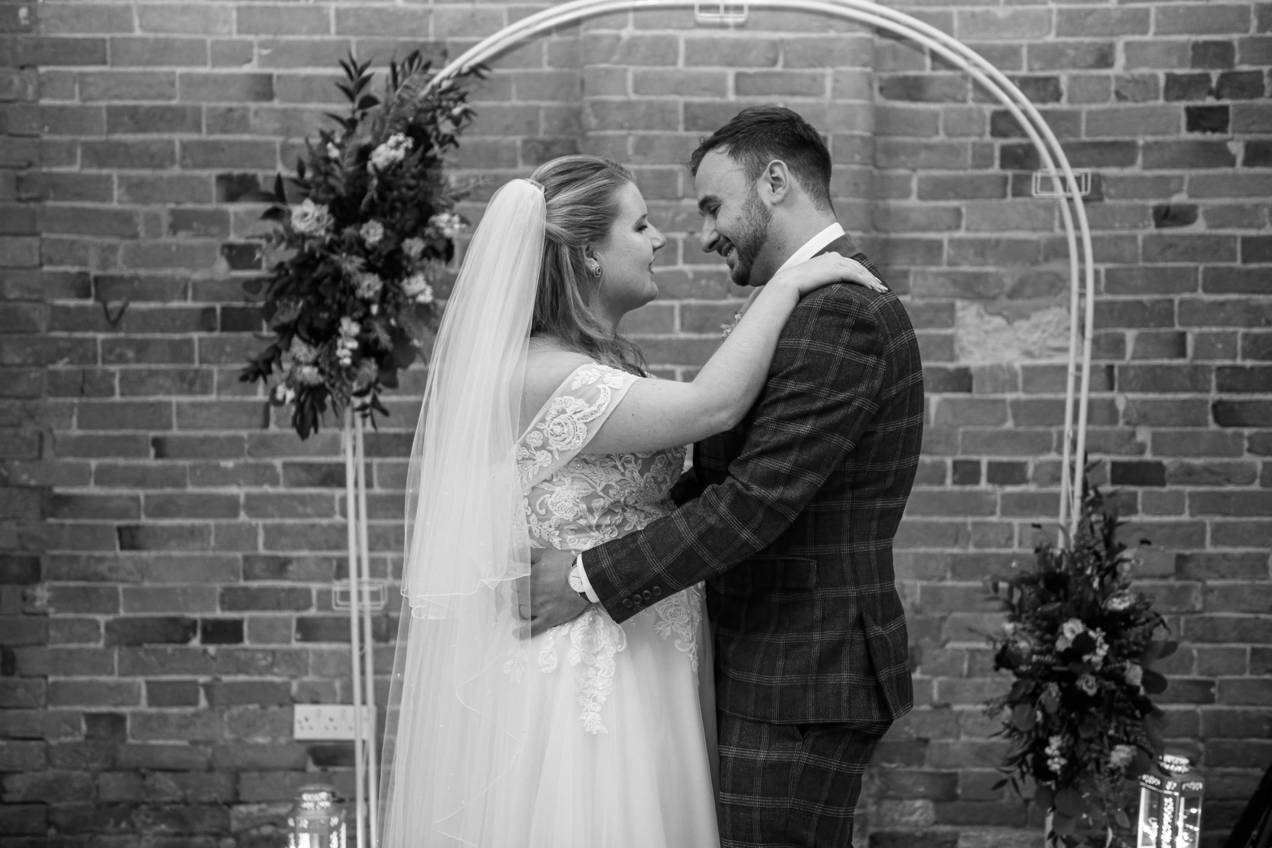 First dance under Meadow Barn fairy lights