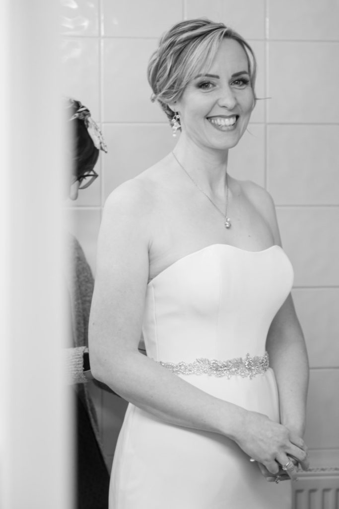Bride Michelle in dress from Maisie Darling Bridal Boutique