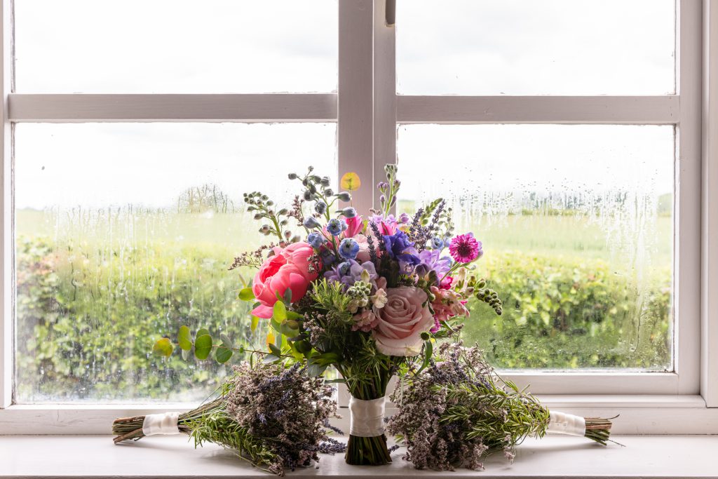 Bright wedding flowers from Bramble & Twine